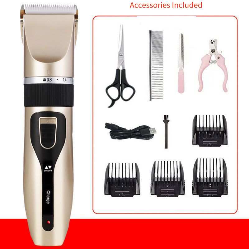 Dog Shaver Clippers Low Noise Rechargeable Cordless Electric Quiet Hair Clippers Set for Dogs Cats Pets