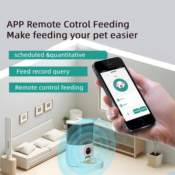 Automatic Cat Feeders - Timed Pet Feeder for Cats and Dogs with Dry Food Dispenser, Desiccant Bag, Programmable Feeder,Intelligent Pet Bowls