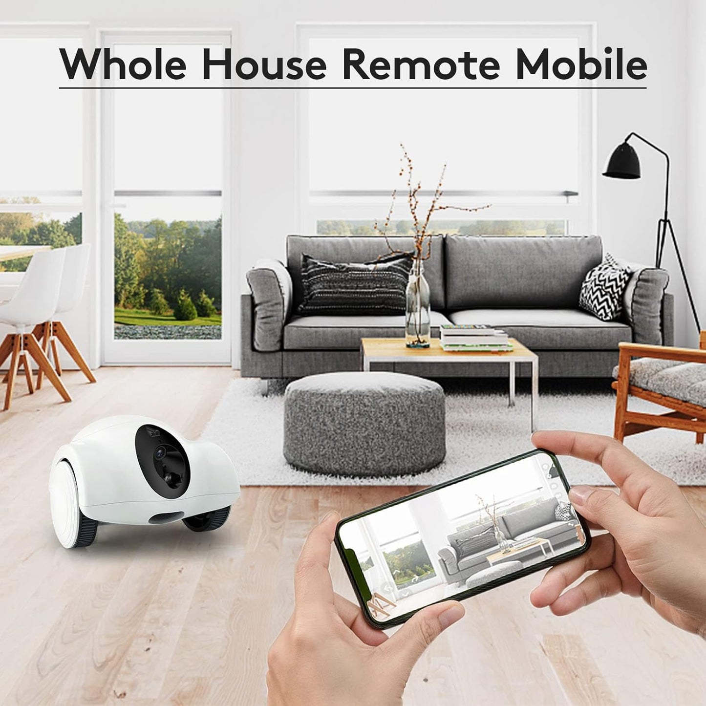 Intelligent pet companion robot ,Camera monitoring robot, remote pet companionship movable two-way communication whole house camera mobile snack feeding machine