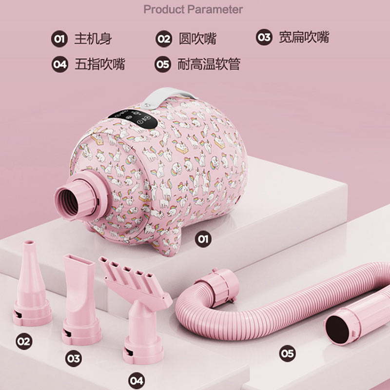 LAWAPET Colorful Dog Vacuum & Dryer for Shedding Grooming, 3 IN 1Dog Grooming Kit ,Adjustable Speed and Temperature Control Blower