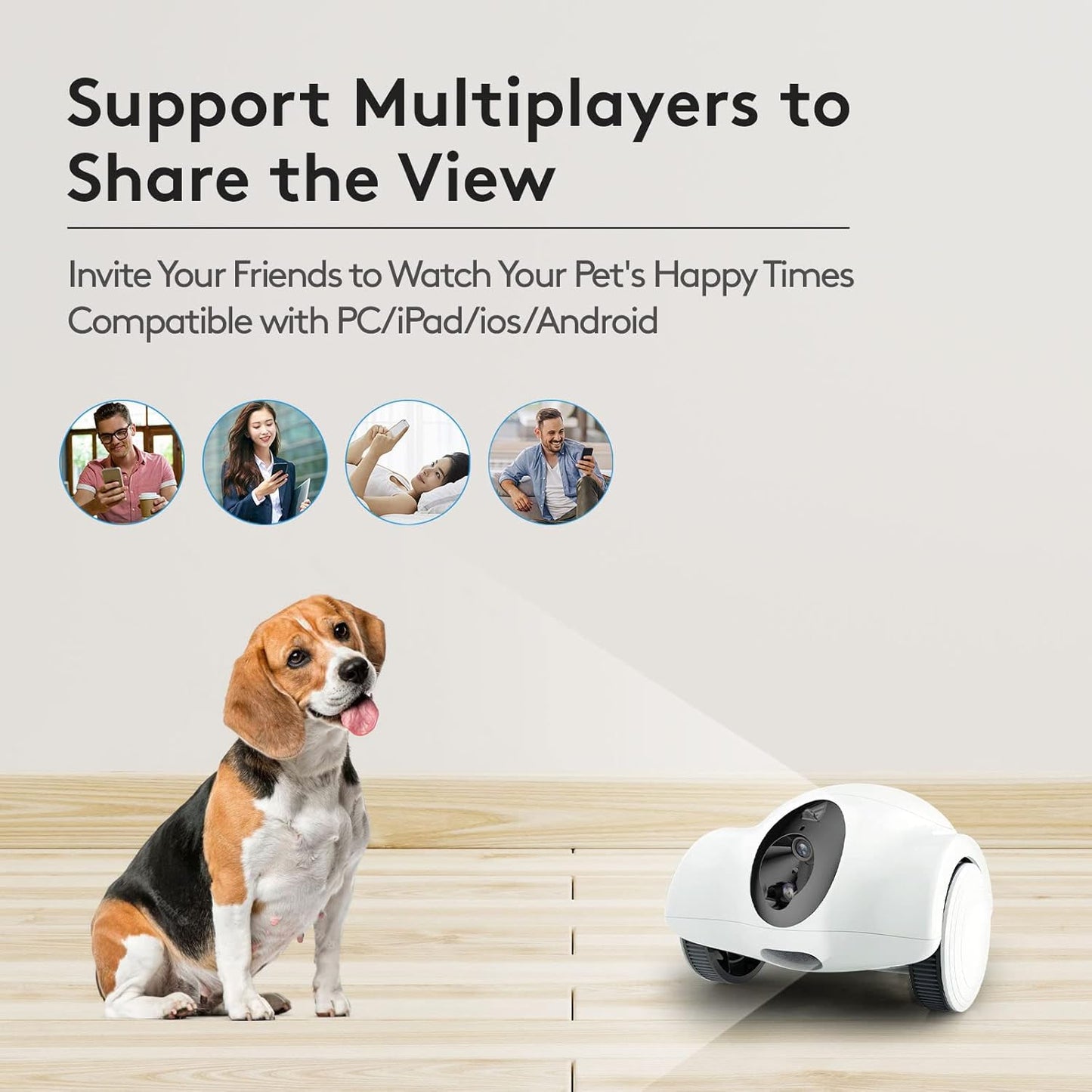 Intelligent pet companion robot ,Camera monitoring robot, remote pet companionship movable two-way communication whole house camera mobile snack feeding machine