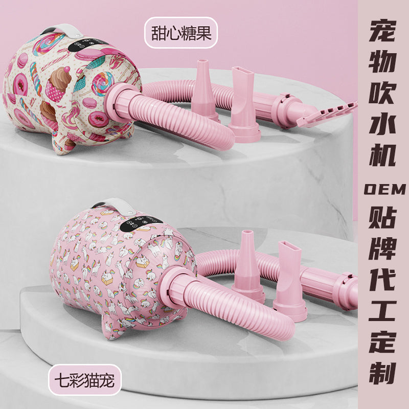 LAWAPET Colorful Dog Vacuum & Dryer for Shedding Grooming, 3 IN 1Dog Grooming Kit ,Adjustable Speed and Temperature Control Blower