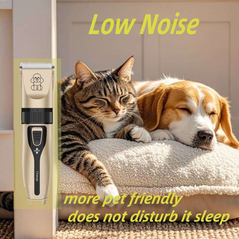Dog Shaver Clippers Low Noise Rechargeable Cordless Electric Quiet Hair Clippers Set for Dogs Cats Pets