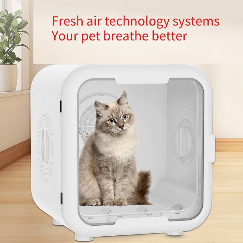 Pet Cat Dryer, 360° Efficient Automatic and Quiet Box with Smart Temperature Control, Ideal for Small Dogs and cats(62L)