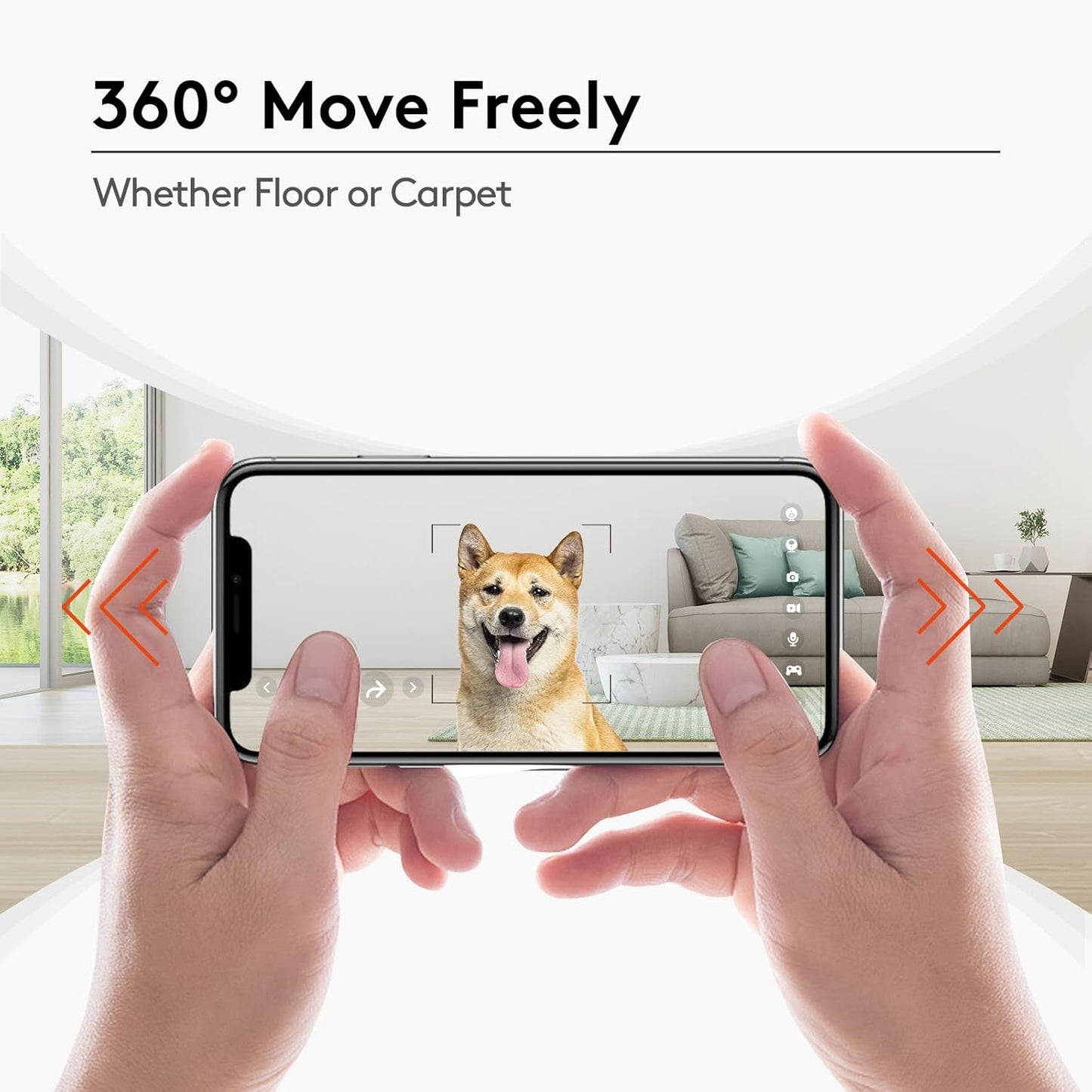 Intelligent pet companion robot ,Camera monitoring robot, remote pet companionship movable two-way communication whole house camera mobile snack feeding machine