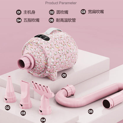 LAWAPET Colorful Dog Vacuum & Dryer for Shedding Grooming, 3 IN 1Dog Grooming Kit ，Adjustable Speed and Temperature Control Blower