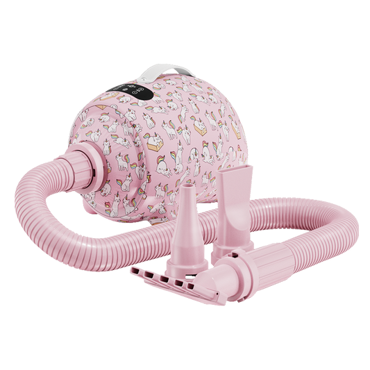 LAWAPET Colorful Dog Vacuum & Dryer for Shedding Grooming, 3 IN 1Dog Grooming Kit ，Adjustable Speed and Temperature Control Blower