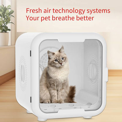 Pet Cat Dryer, 360° Efficient Automatic and Quiet Box with Smart Temperature Control, Ideal for Small Dogs and cats(62L)