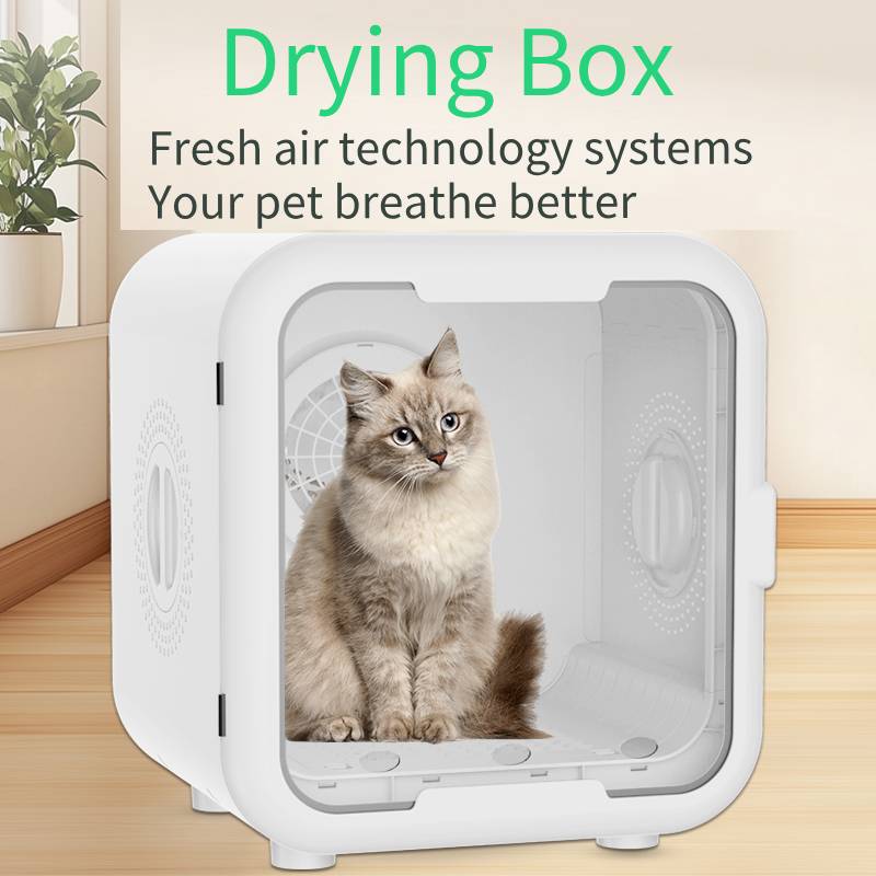 Pet Cat Dryer, 360° Efficient Automatic and Quiet Box with Smart Temperature Control, Ideal for Small Dogs and cats(62L)