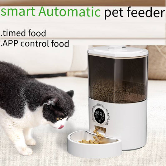 Automatic Cat Feeders - Timed Pet Feeder for Cats and Dogs with Dry Food Dispenser, Desiccant Bag, Programmable Feeder,Intelligent Pet Bowls