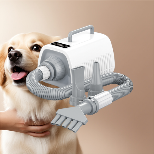 LAWAPET Dog Vacuum & Dryer for Shedding Grooming, 3 IN 1Dog Grooming Kit ，Adjustable Speed and Temperature Control Blower